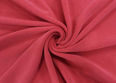 China tela micro del terciopelo 420GSM/material rojo anti del terciopelo de Pilling Rose de los juguetes en venta