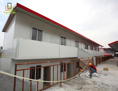 China Modern Nigeria PU Prefab Homes With Prefab Sandwich Panel Cement Apartment Homes for sale