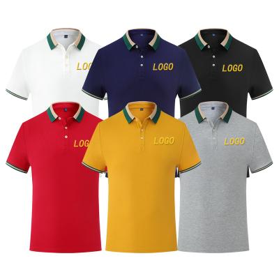 China Hot Selling Anti-wrinkle Good Quality Short Sleeve Cotton Polo Shirts Custom Logo For Men for sale