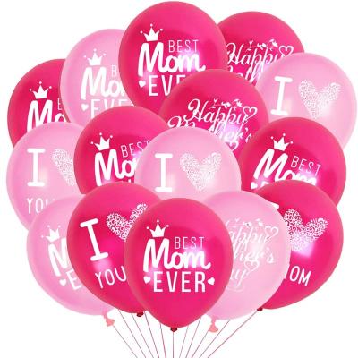 China Festival Decoration Selection Happy Mother's Day Balloons Party Decorations Supplies 12inch Latex Mothers Day Party Supplies Best Mom Party Decorations Ever for sale