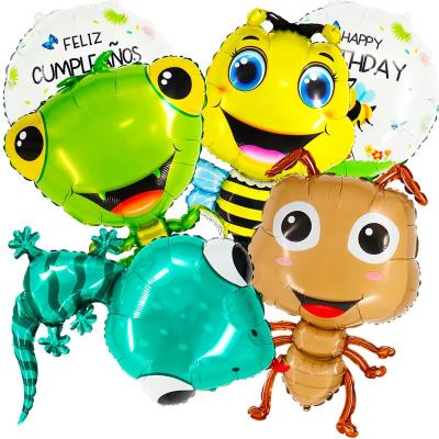 China Festival Decoration Selection Insect Balloon Animal Insects Foil Balloon Insects Party Decoration Cartoon Ant Mantis Gecko Aluminum Balloon Baby Shower for sale