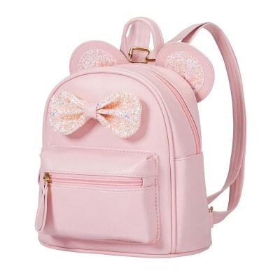 China Cartoon Toddler Sequin Bow Anti-theft Mouse Ears Bag Mini Traveling School Shoulder Backpack for Little Girl Teen Women for sale