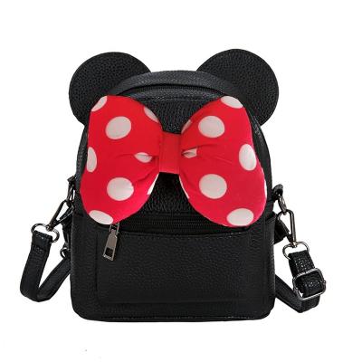 China Anti-theft Sequin Polka Dot Bow Ear Minnie Mouse Cartoon Women Girls Backpack Purse Convertible Cross - Body Bag for sale