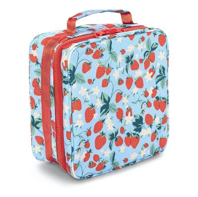 China Strawberry Fields Multifunctional Insulated Lunch Box Large Capacity Travel Food Cooler Bag with Interior Thermal for Hot/Cold Items for sale