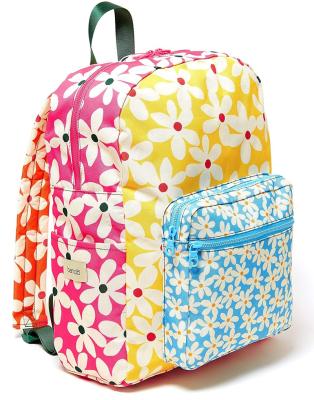 China New Multifunctional Floral Backpack with Internal Memory Sleeve for School/Work, Lightweight Computer Bag Fits Up to 15 Inch Laptop, Daisies for sale