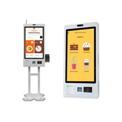 China 21,5-inch betaalterminal Kiosk Restaurant Touch Panel Kiosk Te koop