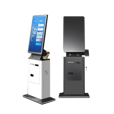 China Automatic Touch Screen Self Ordering Machine Self Payment Kiosk with Printer Scanner and Camera zu verkaufen