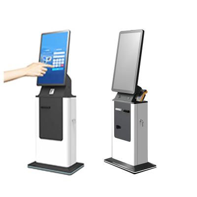 China Automático de autoatendimento check-in kiosk, hotel de pagamento kiosk com dispensador de cartões scanner de passaporte à venda