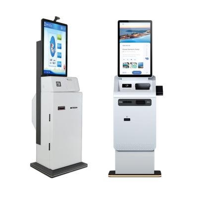 China Self Payment Kiosk Capacitive Touch Ticket Printer Payment Kiosks for Hotel Airport for sale