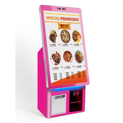 China Desktop Self Service Ordering Kiosk 21.5 Inch Touch Screen Restaurant Cash Register zu verkaufen