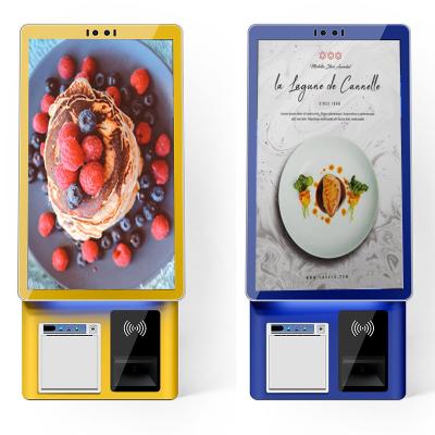 China Capacitive Screen Self Service Terminal Kiosk Desktop Smart Restaurant Self Ordering Kiosk zu verkaufen