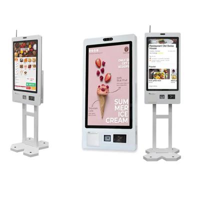 China Ticket Printing Self Ordering Kiosk With 1920X1080 Resolution Qr Scanner Rfid Reader zu verkaufen