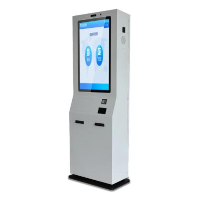 China LCD Touch Screen Ticket Vending Machine Accepts Cash Credit Card Mobile Payment for sale