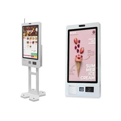 China Self Service Restaurant Ordering Kiosk With Ticket Printing And Customizable Color en venta