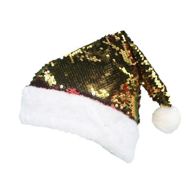 China Beauty YIWU ALLSHINE Christmas Decorations Sublimation Ornament Masks Sequin Fabrics Mix Colors Christmas Hats for sale