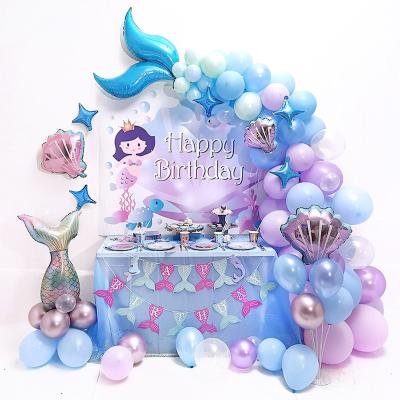 China Morden YIWU ALLSHINE under sea party decorations party supplies mermaids tail balloon arch latex balloon for sale