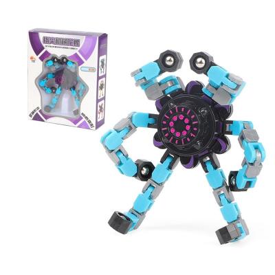 China YIWU ALLSHINE 2022 New Hot Sale Funny Finger Trick For Kids Adults Wiggle Toys Machine Gyro Finger Spinner Robot Toy for sale