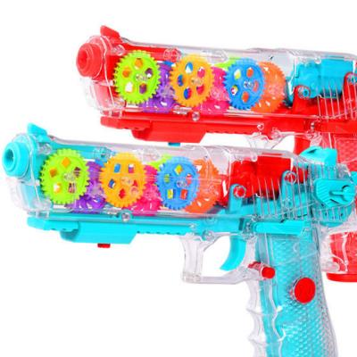 China YIWU GLITTER Boys Toy Vibration Speed ​​Vibration Educational Funny Handle Gun Battery Operated Toy Electric Gun Toy With Light And Music Other Toys for sale