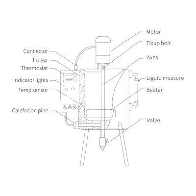 China Food 15 Liter Tank Filling Machine With Heater And Mixer Production Line For Vaseline Candle Filling Machine for sale