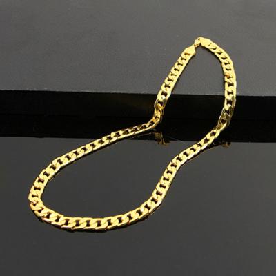 China Hiphop Hot Sale Personalized Trend Gold-plated Stainless Steel Non-fading Jewelry Long Hip-hop Europe America Cuba Necklace for sale