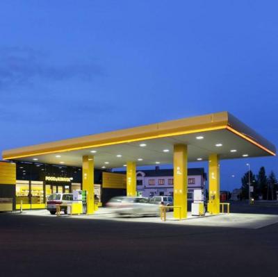 China High Quality Environmentally Friendly Gas Station Canopy Freestanding Design Steel Structure for sale