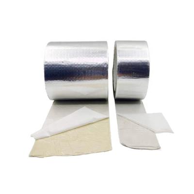 China Waterproof Butyl Tape Flashing Fiberglass Reinforced Aluminum Foil Tape With Solvent Adhesive for sale