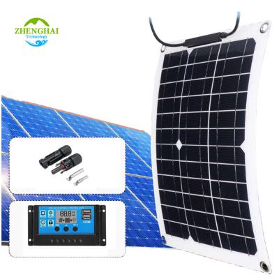 China Solar Power System 15W Portable Solar Panel Kit Complete 18V 5v USB With 10A 60A Controller Car Yacht RV Boat Phone Battery Charger Solar Cells for sale