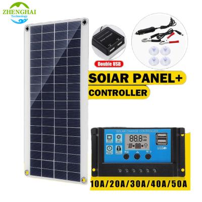 China Solar Power System Hot-sell 8w Flexible Solar Panel 5V18V Battery Charger Dual USB with 60A Controller Solar Cell Mobile Power Phone Car Yacht RV for sale