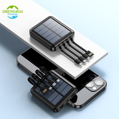 China Quick Charge Support New Mni Solar Panel Mobile Powerbanks 20000mah Fast Charging Phone Charger 20000mAh Portable Solar Power Bank for iPhone for sale