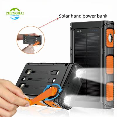 China Quick Charge Support Hand Crank Generator Portable Solar Dynamo Power Bank Outdoor Emergency Power Bank 10000Mah Solar Charger Powerbank for sale