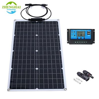 China Solar Power System Durable 18v Mobile Energy Storage Photovoltaic Panels Power Emergency Power Monocrystalline Silicon 50w Solar Cell Panel  Kit for sale