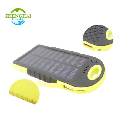 China Quick Charge Support Mini Portable Solar Panels Power Bank  3000Mah for Mobile Phone Waterproof Solar Panel Key Chain Powerbank Solar Charger for sale