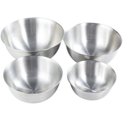 China Food Grade 304 Stainless Steel Soup Viable Hot Selling Polished Mixing Rice Bowl for Home and Restaurant for sale