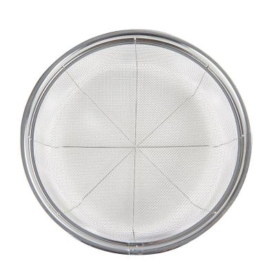 China Sustainable Microporous Kitchen Strainer Self Draining Stainless Steel Colander For Pasta Berries Vegetables for sale