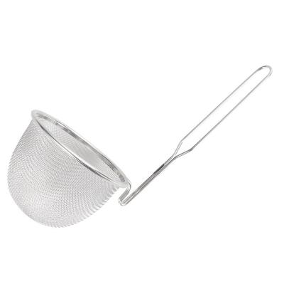 China New Design Sustainable Kitchen Supplies Stainless Steel Colander Filter Handle Drain Colander for sale