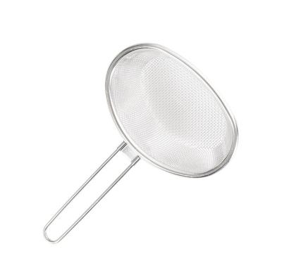 China Sustainable New Design Kitchen Supplies Multi Size Stainless Steel Colander Filter Handle Drain Colander for sale