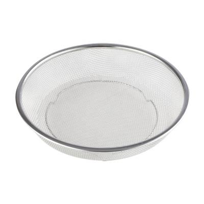 China Sustainable Stainless Steel Food Serving Colander With Wide Handles for sale