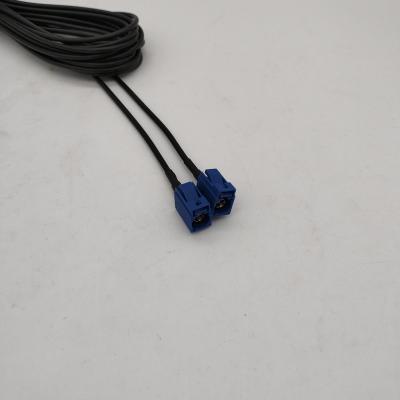 China Fakra Female Telecom Communication Blue Fakra Female 8m Dual Connector Cable for sale