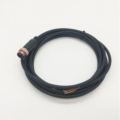 China IP67 m12 Connector 6 PIN Male Sensor Connect Extension Cable Automotive Waterproof IP68 Circular Connecting for sale