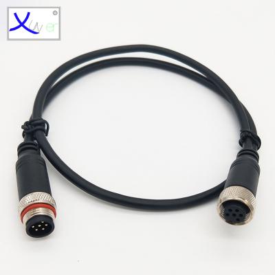 China Sensor Male To Female IP67 M12 6pin Aviation Plug Connector Sensor Cable for sale