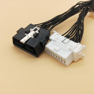 China All Car Series 16 Pin OBDII OBD2 Splitter Connector Male To Dual Female Y OBD 2 Detection 16pin Cable for sale