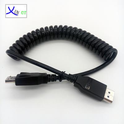 China COMPUTER DP Male To Male HD Video Transmission Spiral Cable for sale