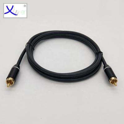 China Multimedia Oxygen Free Copper Gold Plated Connector RCA Audio Cable for sale