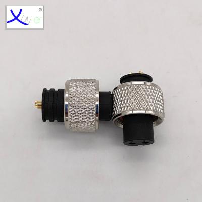 China Nickel Plated Gold Plated M16 2 Pin Power Supply / Signal Aviation Male Female Connector for sale