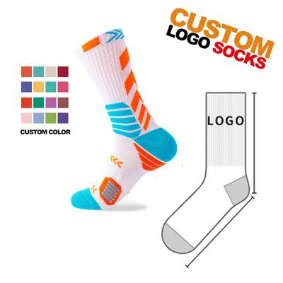 China OEM QUICK DRY Custom Wholesale Mens Sports Cutton Running Socks Cycle Sporty Custom Logo Basketball Socks for sale