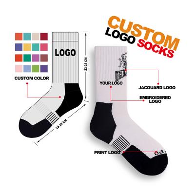 China OEM NM-02 breathable socken des meias to design your own crew black white basketball sport sock custom made socks logo socks elite for sale