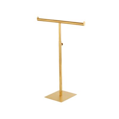 China Display For Bags Factory Hot Selling High Quality Gold Stainless Steel Bag Hanging Display Stand for sale