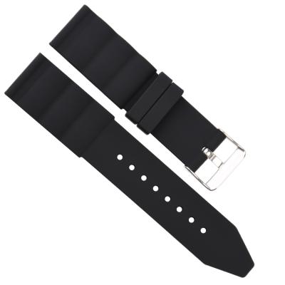 China For Samsung Watch Custom 22mm Black Silicone Rubber Watch Band Strap For Samsung Watch Series for sale