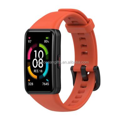 China For Huawei Honor TPU Material Accessories Silicone Custom Wristband For Huawei Honor Band 6 Replacement Sports Wristband for sale