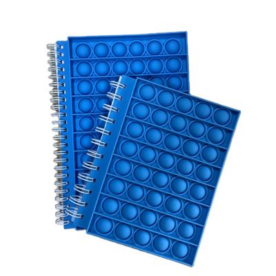 China A6 Size Silicone Noise Spiral Bubbles Covers Reliever for Stirring Small Notebook Soft Cover for Relaxation and Brain Exercise for sale